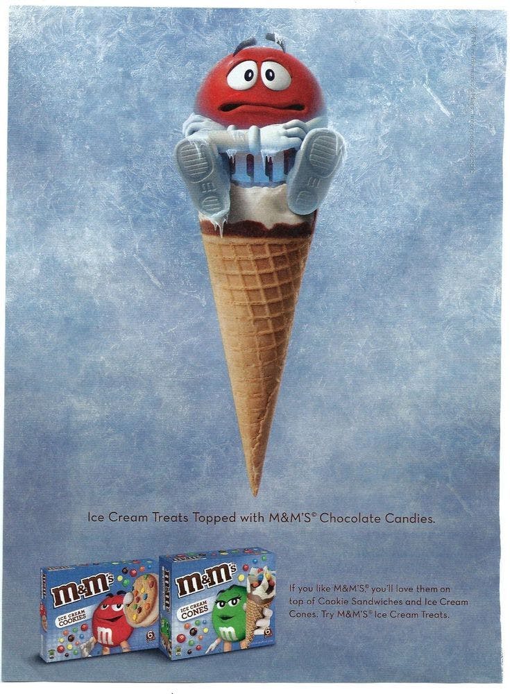 mm ad example of M&M's Ad