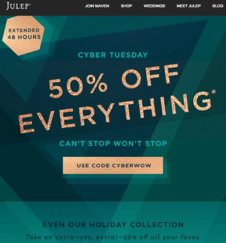 cyber monday ad example of Cyber Monday Ad