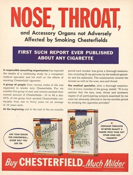 controversial ad example of Vintage Old Cigarette Ad