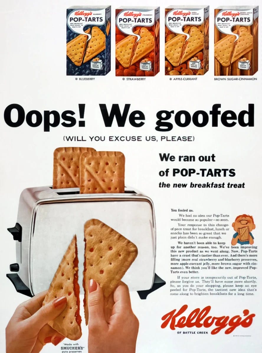 pop tart ad example of Pop-Tart Ad