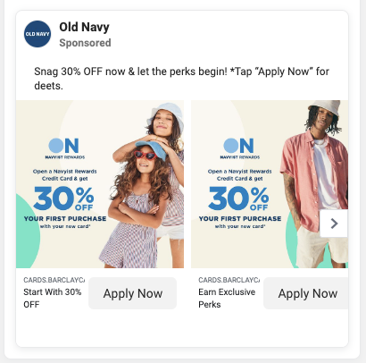 old navy ad example of Old Navy Ad